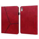 For Lenovo Tab M8 4th Gen TB-300FU Embossed Striped Leather Tablet Case