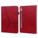 For Lenovo Tab M8 4th Gen TB-300FU Embossed Striped Leather Tablet Case