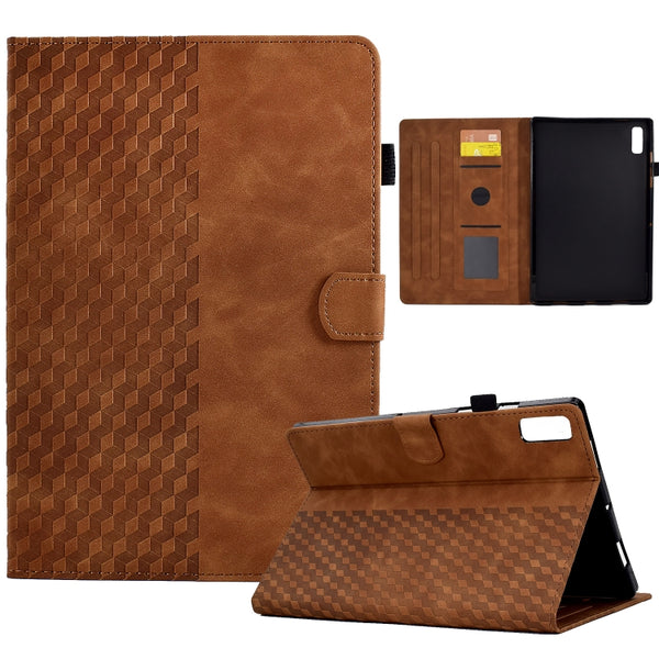 For Lenovo Tab P11 Gen 2 Rhombus Embossed Leather Tablet Case