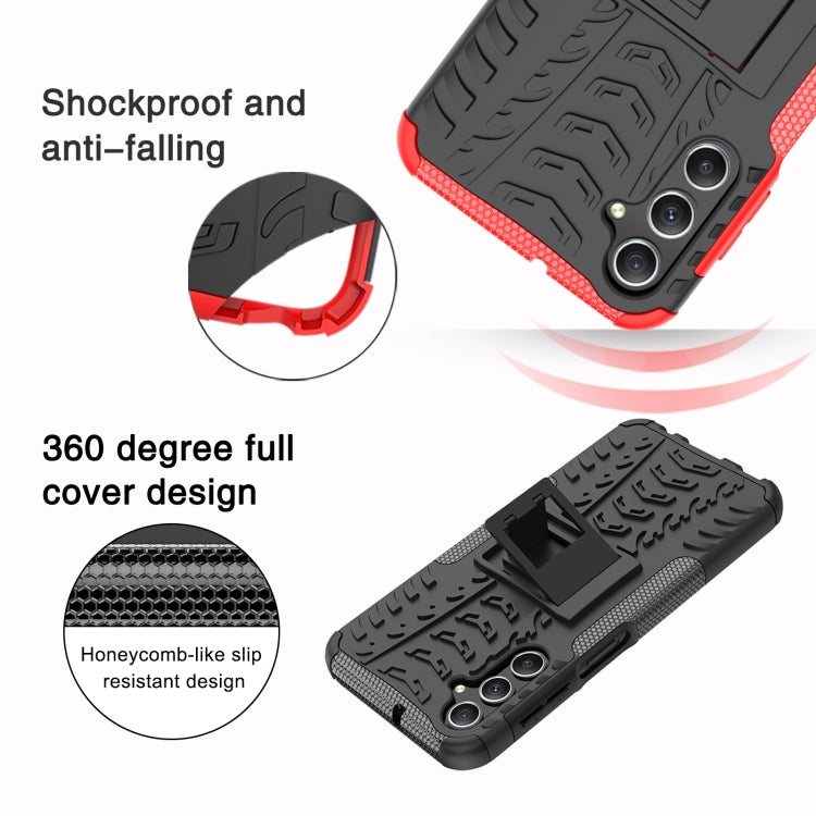 For Lenovo Tab M9 Tire Texture TPU + PC Phone Case with Holder