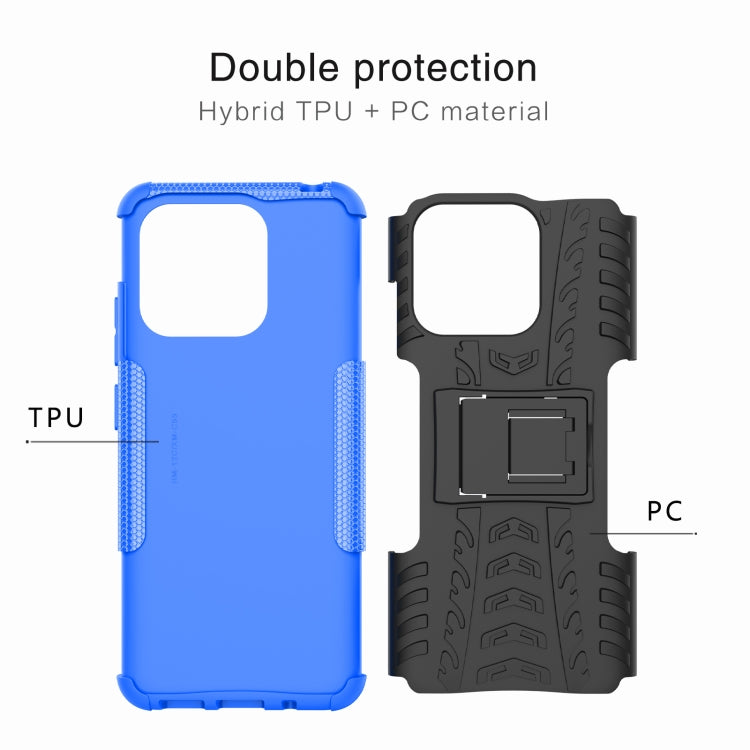 For Lenovo Tab M9 Tire Texture TPU + PC Phone Case with Holder