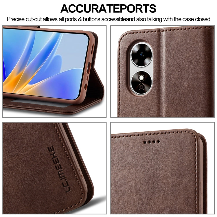 For OPPO A78 5G LC.IMEEKE Horizontal Flip Leather Case