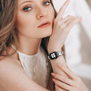 For Apple Watch Series 1-10 Petal Metal Diamond Watch Band