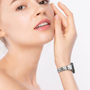 For Apple Watch Series 1-10 Petal Metal Diamond Watch Band