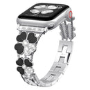 For Apple Watch Series 1-10 Petal Metal Diamond Watch Band