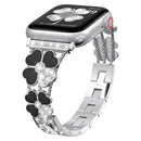 For Apple Watch Series 1-10 Petal Metal Diamond Watch Band