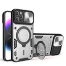 For iPhone 15 Sliding Camera Protector Magnetic Holder Phone Case