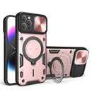 For iPhone 15 Sliding Camera Protector Magnetic Holder Phone Case