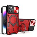 For iPhone 15 Sliding Camera Protector Magnetic Holder Phone Case
