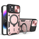 For iPhone 15 Sliding Camera Protector Magnetic Holder Phone Case