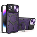 For iPhone 15 Sliding Camera Protector Magnetic Holder Phone Case