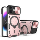 For iPhone 15 Sliding Camera Protector Magnetic Holder Phone Case
