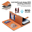 For Google Pixel 9 / 9 Pro Lanyard Zipper Wallet RFID Leather Case