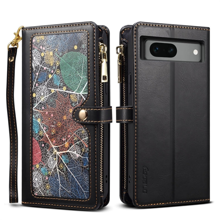 For Google Pixel 8 Pro Lanyard Zipper Wallet RFID Leather Case