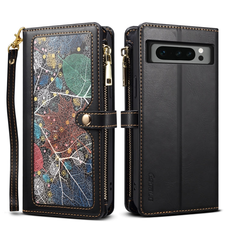 For Google Pixel 8 Pro Lanyard Zipper Wallet RFID Leather Case