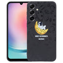 For Samsung Galaxy A22 4G Astronaut Pattern Silicone Straight Edge Phone Case