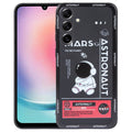 For Samsung Galaxy A24 Astronaut Pattern Silicone Straight Edge Phone Case