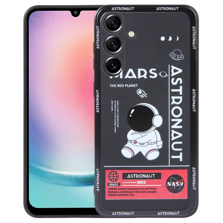 For Samsung Galaxy A51 Astronaut Pattern Silicone Straight Edge Phone Case