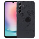 For Samsung Galaxy A22 4G Astronaut Pattern Silicone Straight Edge Phone Case