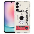 For Samsung Galaxy A24 Astronaut Pattern Silicone Straight Edge Phone Case