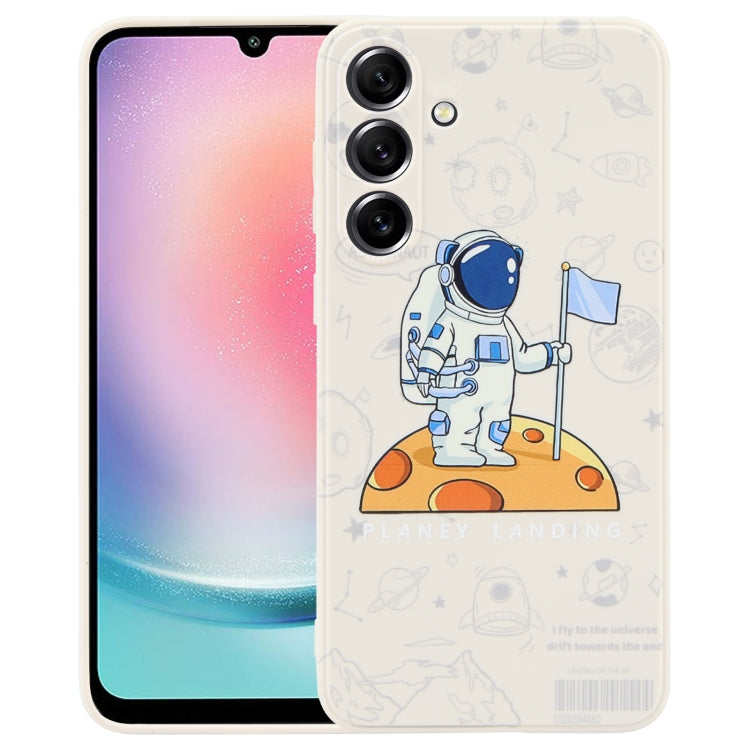 For Samsung Galaxy A51 Astronaut Pattern Silicone Straight Edge Phone Case