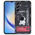 For Samsung Galaxy A34 5G Astronaut Pattern Silicone Straight Edge Phone Case