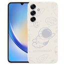 For Samsung Galaxy A54 5G Astronaut Pattern Silicone Straight Edge Phone Case