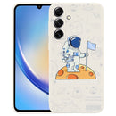 For Samsung Galaxy A54 5G Astronaut Pattern Silicone Straight Edge Phone Case