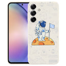 For Samsung Galaxy A54 5G Astronaut Pattern Silicone Straight Edge Phone Case