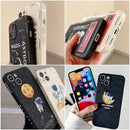 For Samsung Galaxy A54 5G Astronaut Pattern Silicone Straight Edge Phone Case