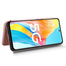 For OPPO Reno11 F 5G Carbon Fibre Texture Flip Leather Wallet Phone Case