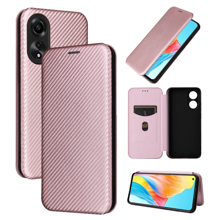 For OPPO Reno12 F 5G / 4G Carbon Fibre Texture Flip Leather Wallet Phone Case