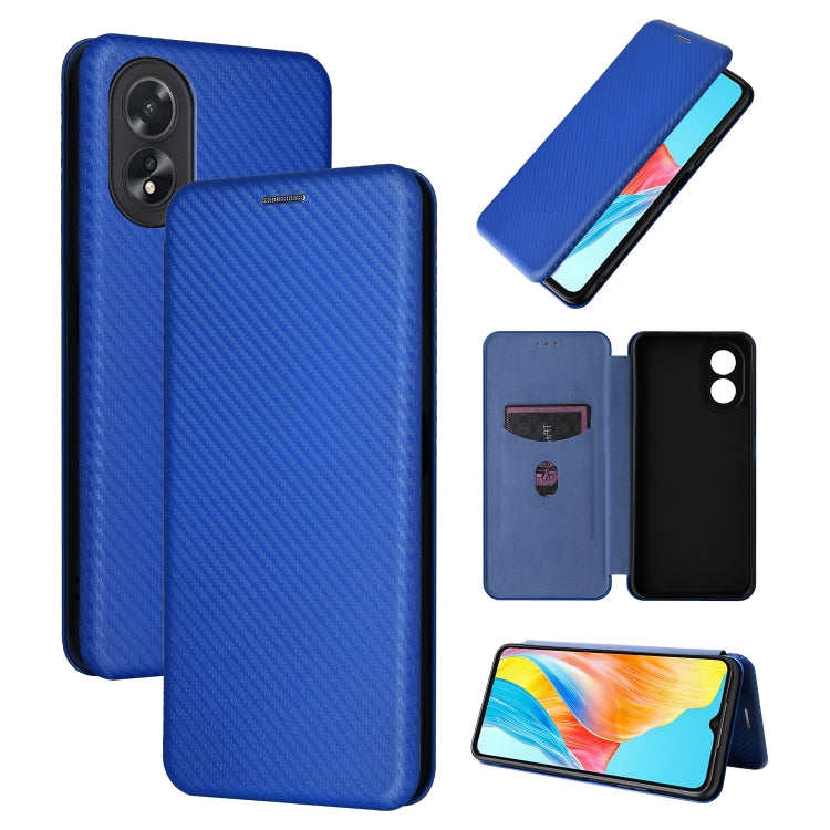 For OPPO Reno12 F 5G / 4G Carbon Fibre Texture Flip Leather Wallet Phone Case