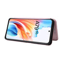 Carbon Fiber Texture Flip Leather Phone Case, For OPPO A79 5G