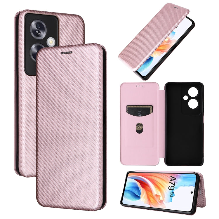 For OPPO Reno12 5G Carbon Fibre Texture Flip Leather Phone Case