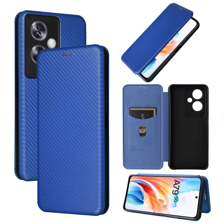 For OPPO A79 5G Carbon Fibre Texture Flip Leather Phone Case