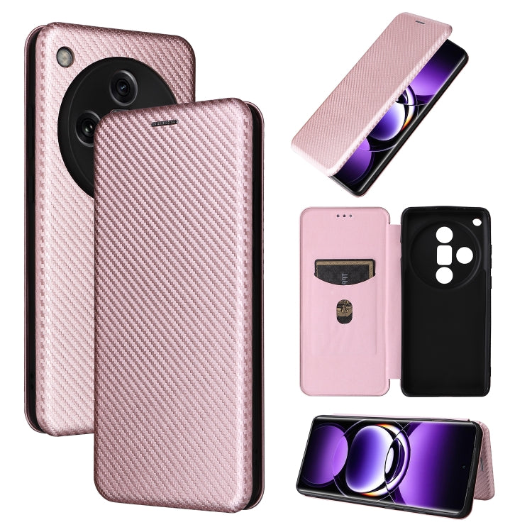 For OPPO Reno11 Pro Carbon Fibre Texture Flip Leather Phone Case