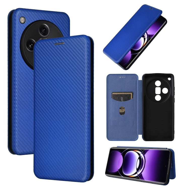 For OPPO Reno11 Pro Carbon Fibre Texture Flip Leather Phone Case