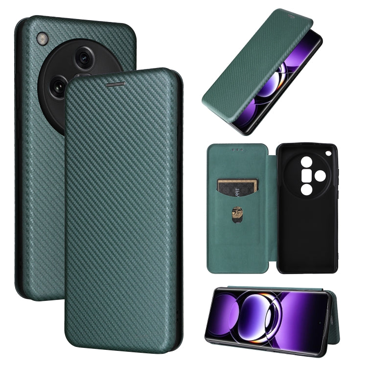 For OPPO Reno11 Pro Carbon Fibre Texture Flip Leather Phone Case