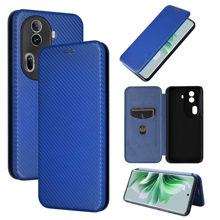 For OPPO Reno12 Pro 5G Carbon Fibre Texture Flip Leather Phone Case