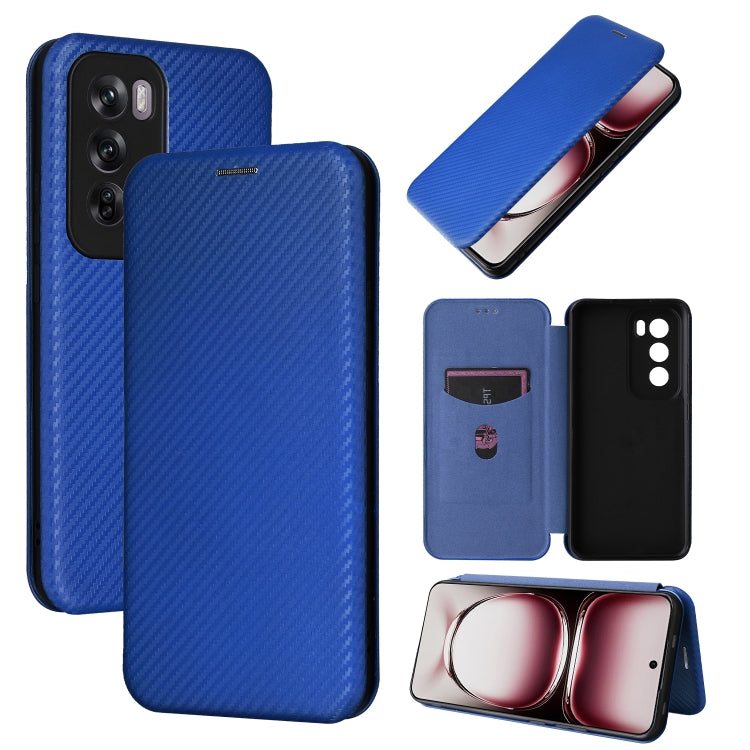 For OPPO Reno11 Pro Carbon Fibre Texture Flip Leather Phone Case