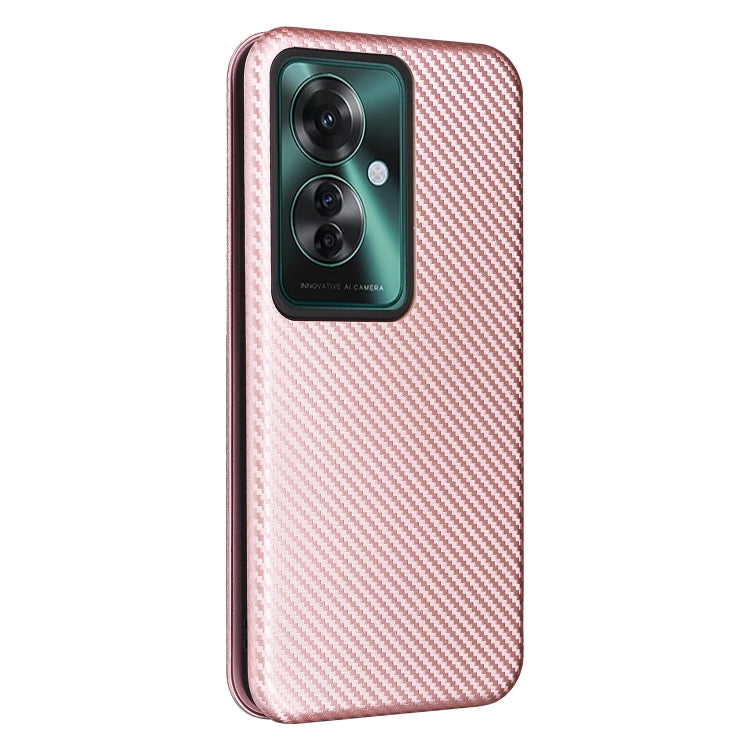 For OPPO Reno11 Pro Carbon Fibre Texture Flip Leather Phone Case