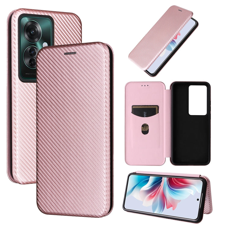 For OPPO A79 5G Carbon Fibre Texture Flip Leather Phone Case