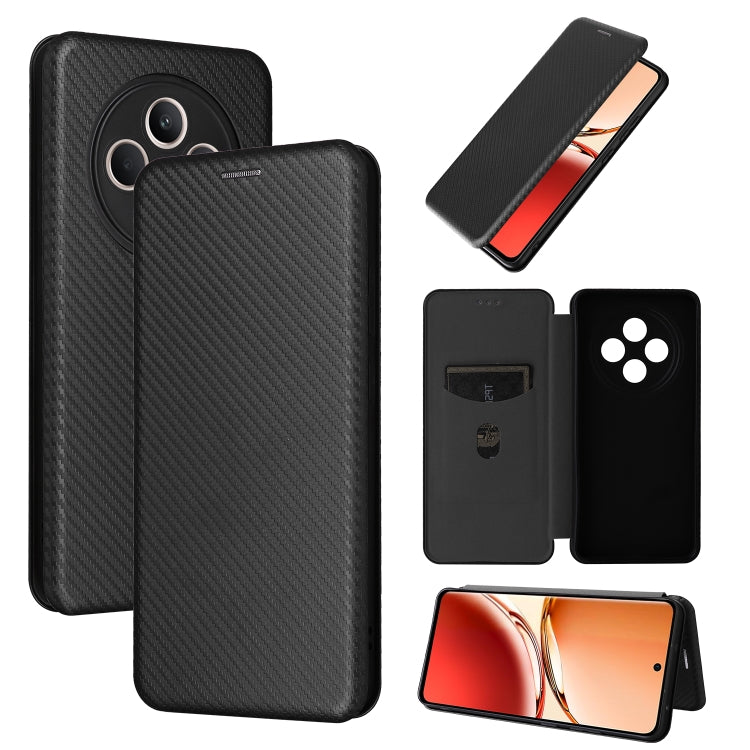 For OPPO A78 4G Carbon Fibre Texture Flip Leather Wallet Phone Case