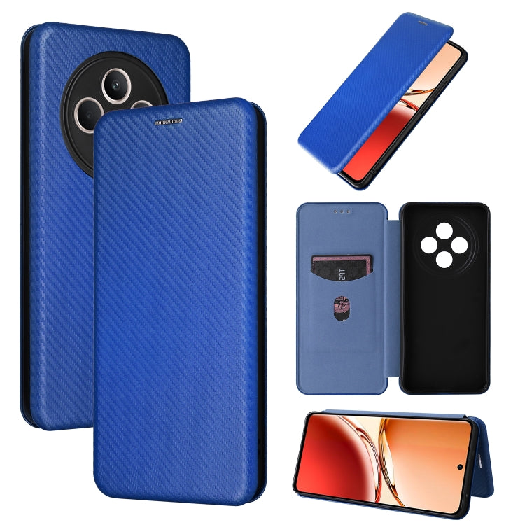 For OPPO A78 4G Carbon Fibre Texture Flip Leather Wallet Phone Case