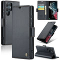 For Samsung Galaxy S22 Ultra 5G Litchi Texture RFID Anti-theft Leather Phone Case