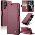 For Samsung Galaxy S22 Ultra 5G Litchi Texture RFID Anti-theft Leather Phone Case