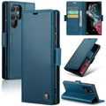 For Samsung Galaxy S22 Ultra 5G Litchi Texture RFID Anti-theft Leather Phone Case