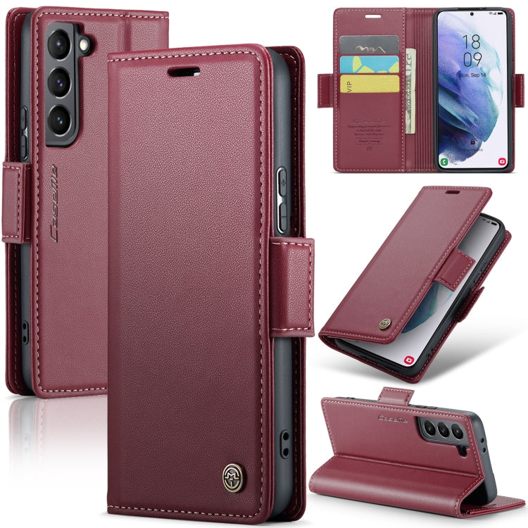 For Samsung Galaxy S21 5G Litchi Texture RFID Anti-theft Leather Phone Case