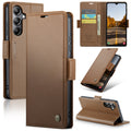 For Samsung Galaxy A05s CaseMe Litchi Texture RFID Anti-theft Leather Phone Case